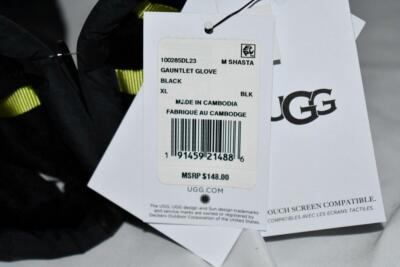 UGG Men's Shasta Gauntlet Gloves in Black Size: XL #100285DL23 NWT