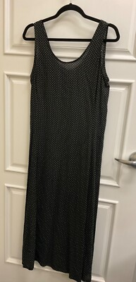 #ad VTG Express Women#x27;s Dress Sz 9 10 Long Blue with Dots Compagnie Intl Made in USA $14.50