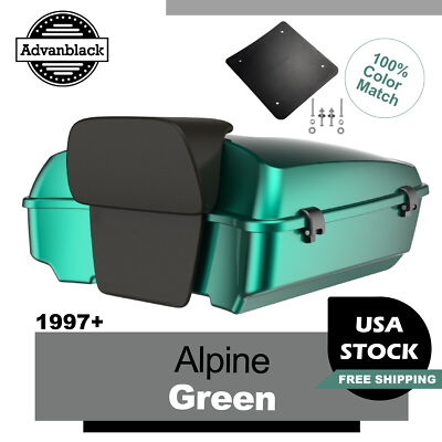 Alpine Green Chopped Tour Trunk Luggage Pad Fits 1997+ Harley Street Road Glide