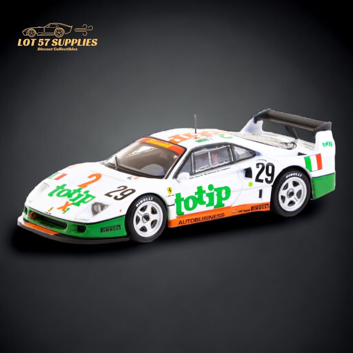 Tarmac Works Ferrari F40 LM 24h of Le Mans 1994 TOTIP T64 Tarmac Works Ferrari F40 LM 24h of Le Mans 1994 TOTIP T64