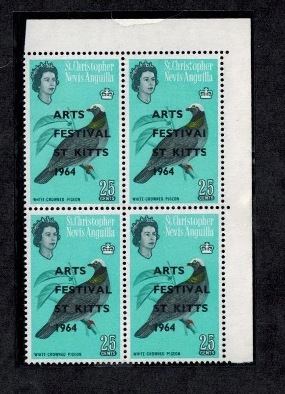 St. Kitts &Nevis 3c Arts Festival Double OVPT SG 145a MNH CV L400 - Image 3 of 4