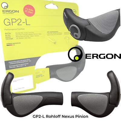 Ergon GP2-L Single Grip Shift Rohloff Nexus Pinion Ebike Fahrrad Griffe Hörnchen