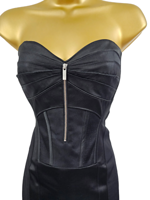 karen millen black corset dress Funnel Neck Sweater Dress -