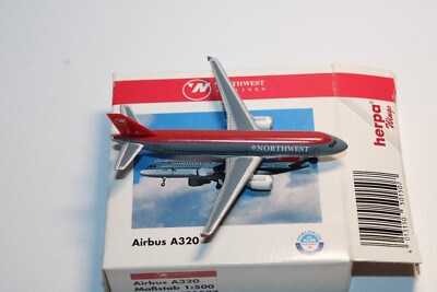 Herpa Wings 1:500 Flugzeug 501507 Airbus A320 NORTHWEST AIRLINES 2 OVP