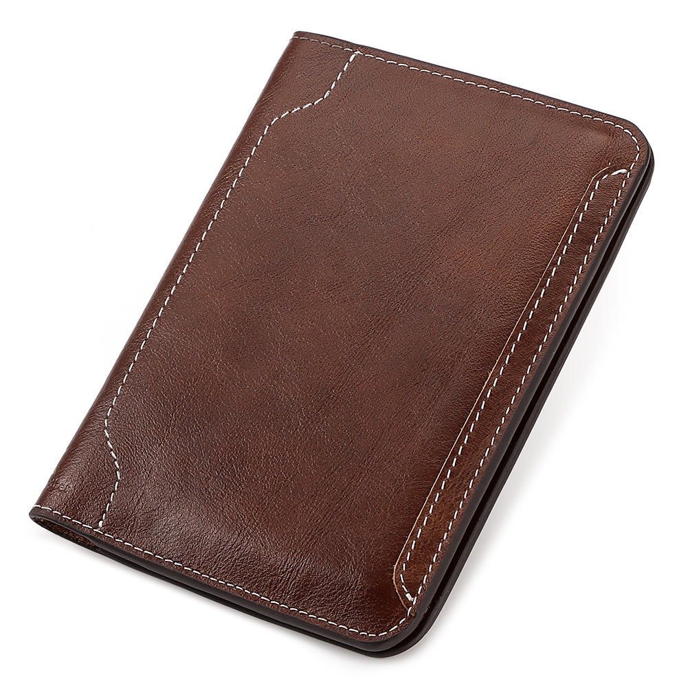 Genuine Leather Travel Wallet for Men – Passport Holder with ID and Credit Card Slots-image