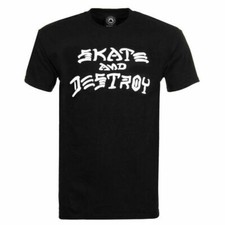 Thrasher 32 Skate and Destroy SS Tshirt Short Sleeves Black Small