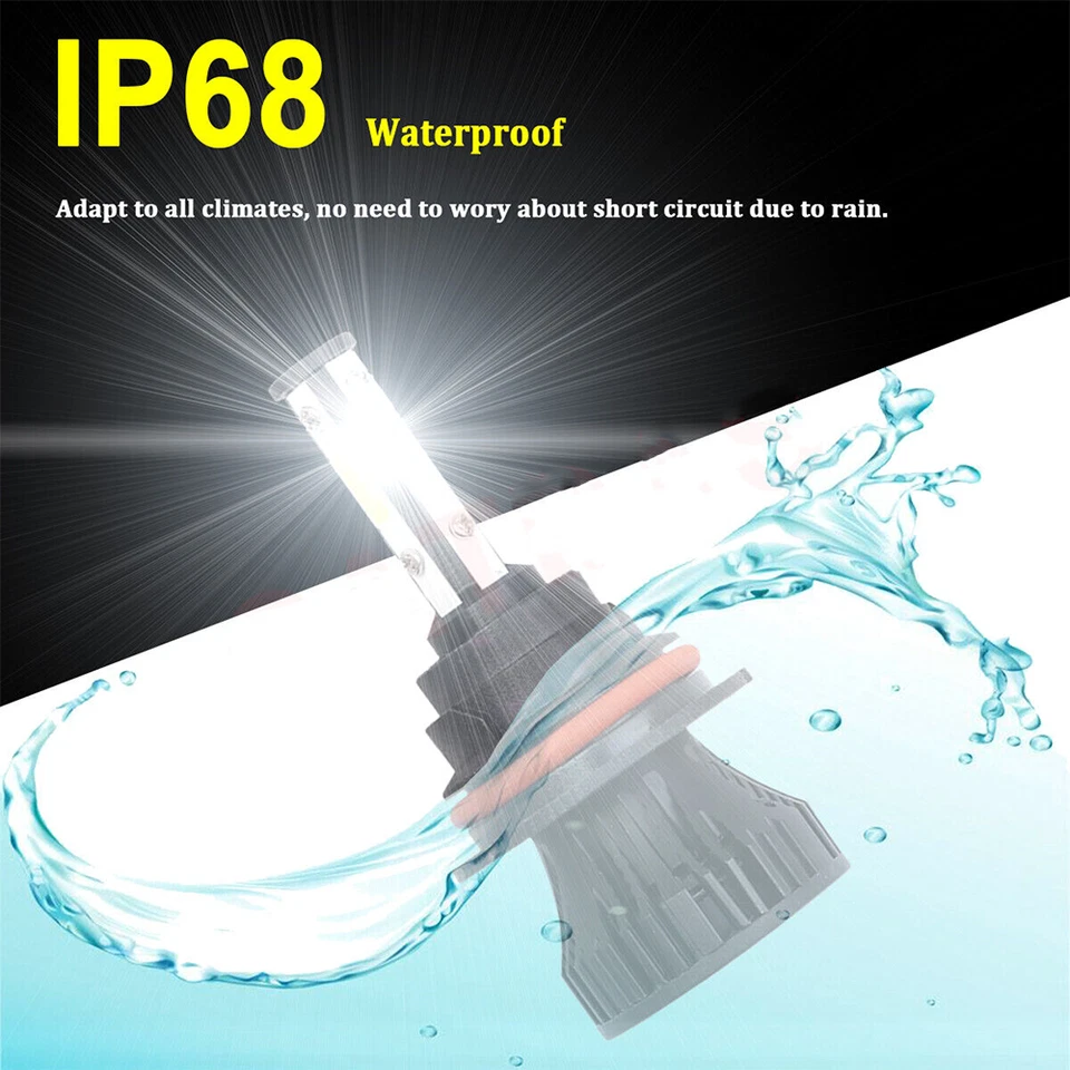 9004 HB1 4sdie LED Headlight High/Low Beam Bulbs Kit For ACURA SLX 1996-1999 - Image 4 of 4