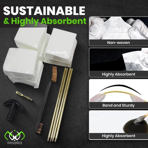 Gun Cleaning Kit – Gun Cleaning Supplies in Box - Swabs,Brush & 28" Cleaning Rod - Picture 7 of 8