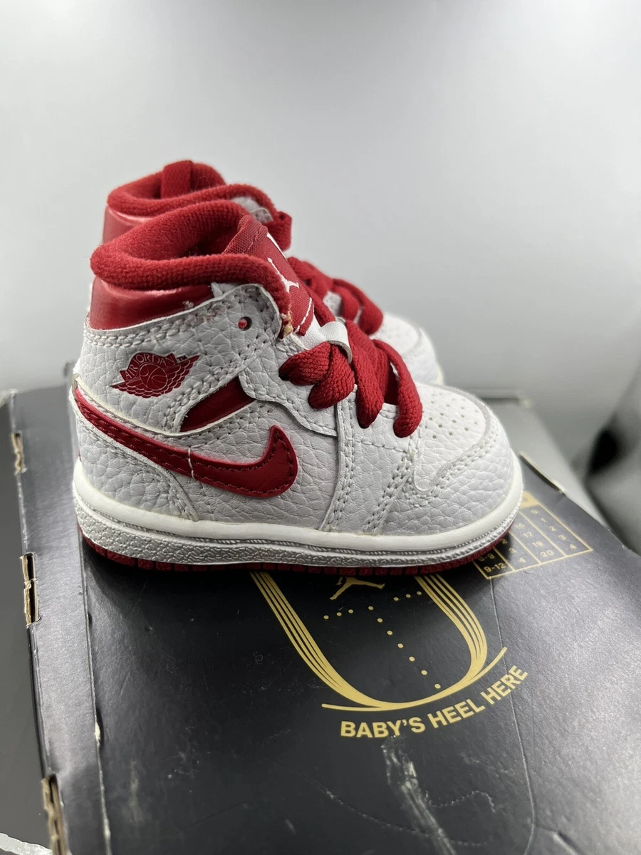 Air Jordan 1 High Toddler Bottom Size 2c Red ONLY PAIR ON | eBay