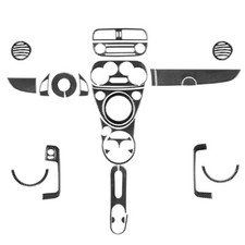 Carbon Fiber Black Stickers Cover Trim Car Interior Decoration