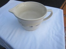 Longaberger Pottery Batter Bowl Woven Traditions Classic Blue Cream Made in USA
