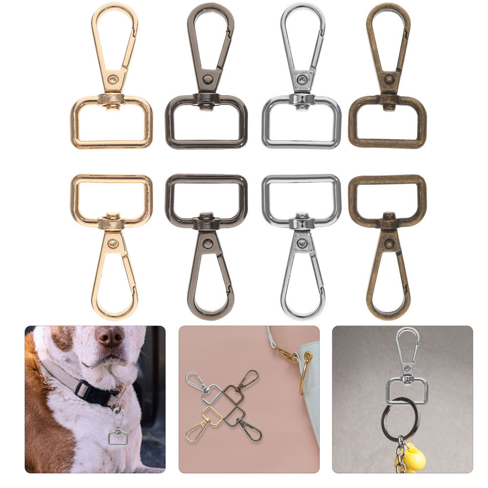 50-Pack Swivel Snap Hook Keychain Clips – Small Lobster Claw Clasps, Zinc Alloy, 360° Rotation, For DIY Crafts & Lanyards