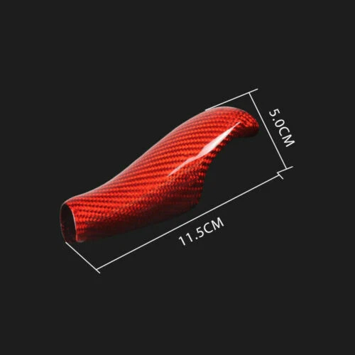 Ajuste para BMW 5 6 7 Series X3 X4 fibra de carbono vermelha real guarnição da tampa do botão de câmbio - Imagem 3 de 4