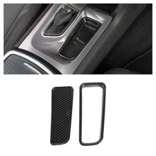 Gear Shift Storage Box Panel Trim Cover for Dodge Charger 2015-2019 Carbon Fiber