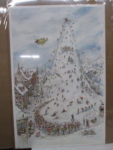 THE SKIER GARY PATTERSON VINTAGE POSTER GARAGE 1979 SKIING SNOW CNG2800