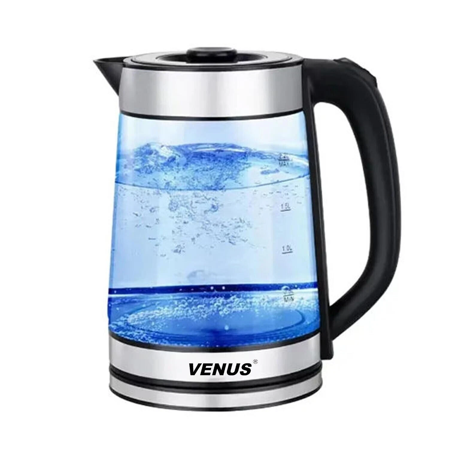1.8l electric Glass Kettle Cordless Fast Boil blue light UK plug