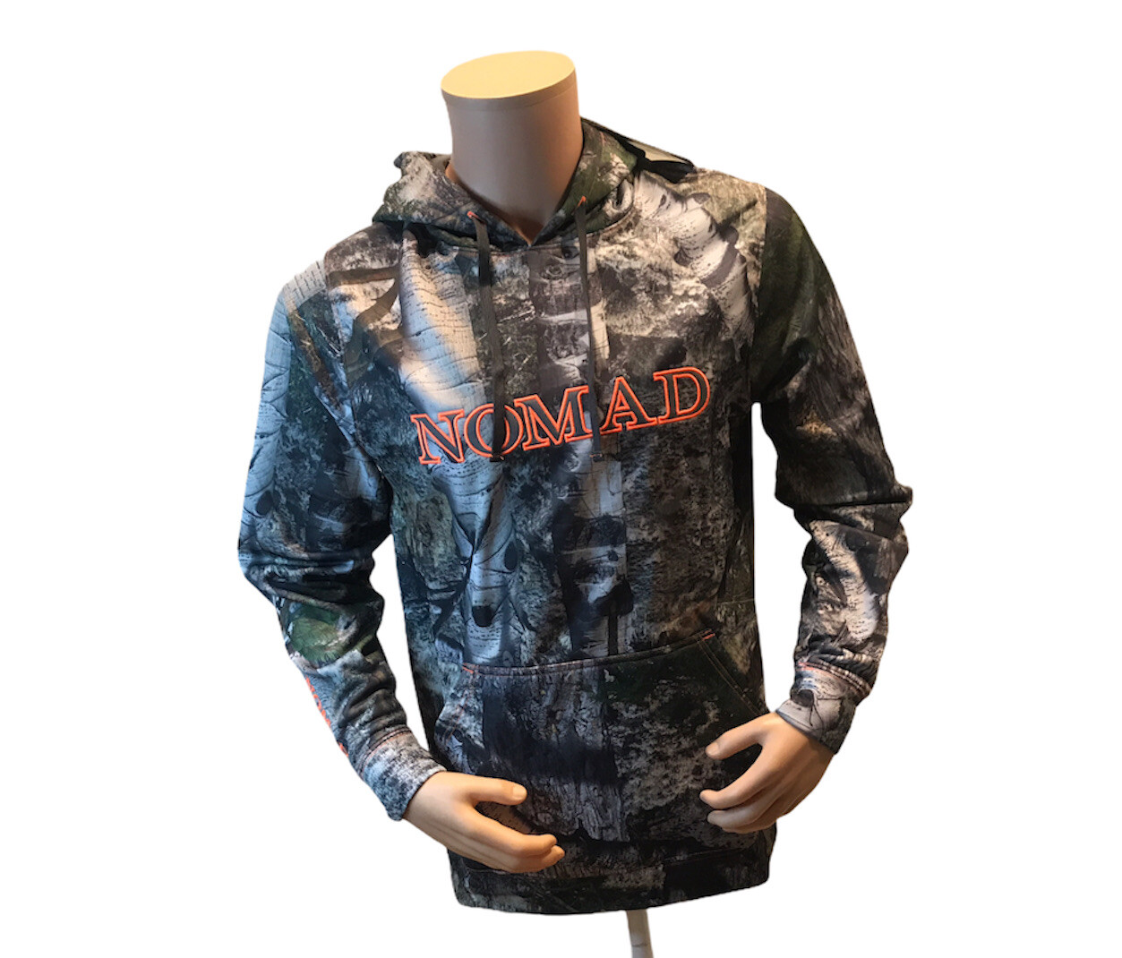 Новый мужской камуфляжный пуловер Nomad из замшелого дуба с капюшоном маленького размера