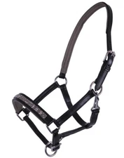 QHP Lupine Leather Foal Halter - Black