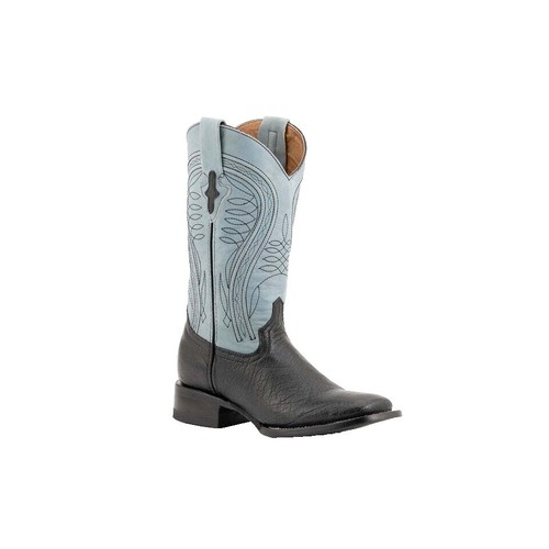 Bottes Cowboy Homme Ferrini - Cuir Pleine Fleur Miel, Bout Carré - Taille US 10 - Neuf Avec Emballage