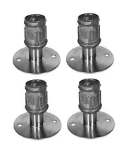 AmGood Stainless Steel Flanged Feet for Stainless Steel 1-5/8" O.D. Tubing