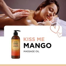 Couples Romantic Mango FLAVORED Massage Oil Sexual Pleasure Full Body Moisturize