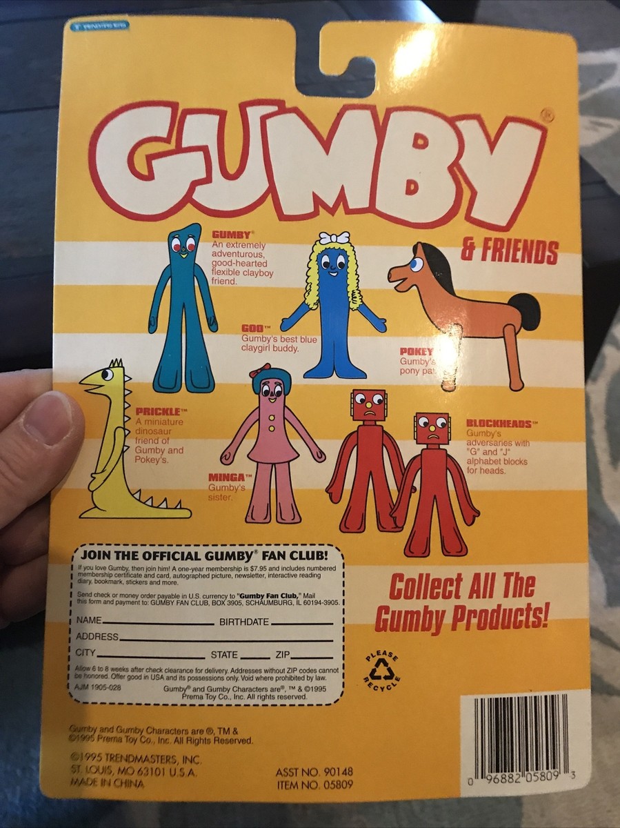 ＧＩ ＧＵＭＢＹ Vtg Gumby and his pal Pokey Bendable Washable Prema Toy Co