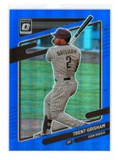 TRENT GRISHAM 2021 Panini Donruss Optic FOTL BLUE PANDORA PRIZM /99 Padres