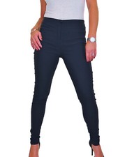 Girls Skinny School Trousers Stretchy Black Navy Office Work Pants Womens Ladies