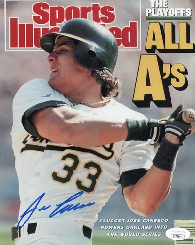 Jose Canseco Signed Oakland Athletics Yellow Baseball Jersey - JSA COA