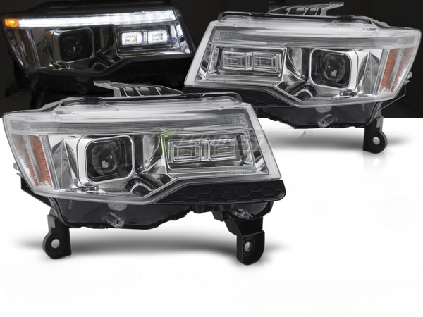 Scheinwerfer Paar Jeep Grand Cherokee Ab 2016 Bis 2021 Xenon LED DRL Dyn Chrom-image