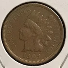 U.S. Indian Cent Prem VF/XF 1909