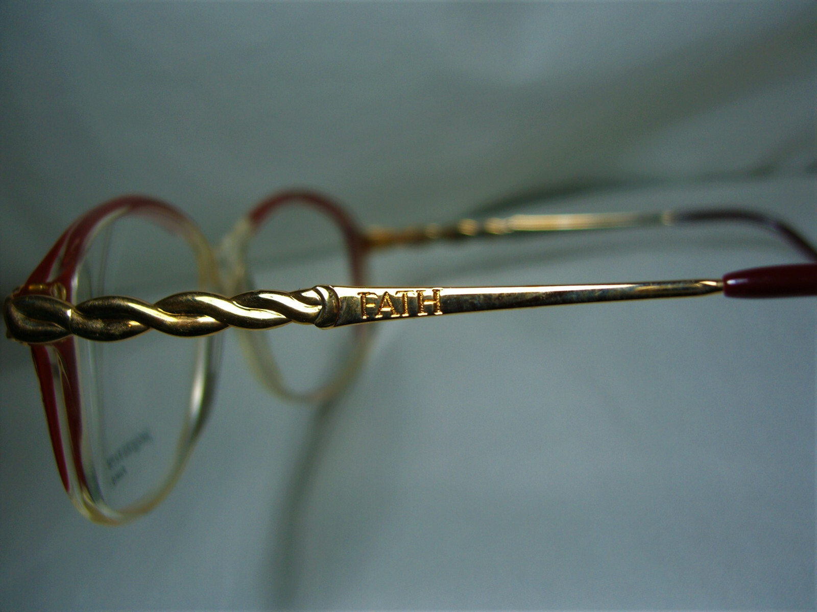 Jacques Fath luxury eyeglasses Gold plated scallop oval women frames NOS vintage image 7