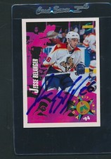 1994/95 Score #257 Jesse Belanger Panthers Signed Auto *E8167