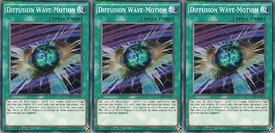 Diffusion Wave-Motion X 3 1st Mint YUGIOH Cards YGLD-ENB22