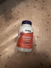 Now Foods Inositol 500 mg, 100 Capsules - NEW/Sealed - Best by 7/29