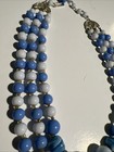 Vintage Beaded Costume Necklace Japan With Clip On Earrings — photo 4