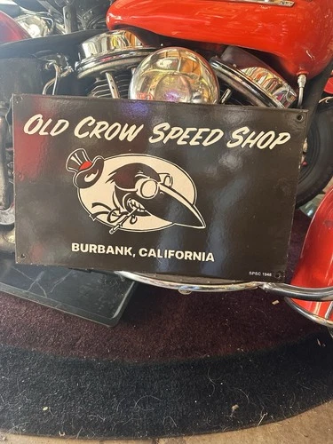 VINTAGE PORCELAIN NOS 1948 SHOP SIGN Ford Harley Chevy