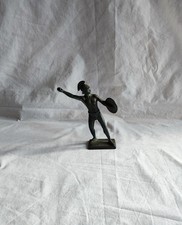 Signed Statue of Leonidas, Spartan King &ndash; Bronzed Effect Possibly Spelter. 15cm
