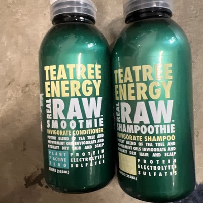 Real Raw Hair Care Conditioner + SHAMPOO TEA Tree Peppermint Blend 12 floz/355mL