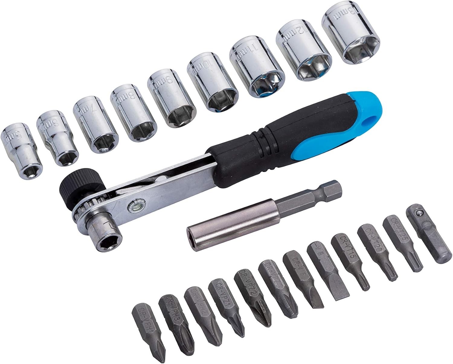 BlueSpot 23PCE Offset Ratchet Bit and Socket Set
