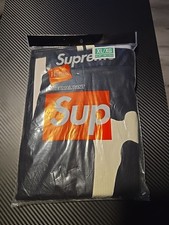 Supreme x Hanes Bones Thermal Pants - Size XL - Black - NEW FW21 S1 