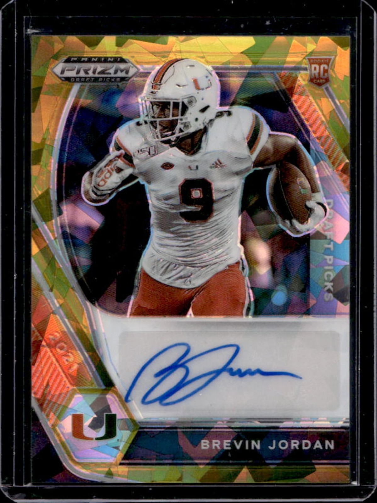 Brevin Jordan Panini Prizm Draft Picks Draft Picks Autographs #BRJ Gold Ice
