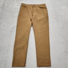 Vuori Pants Mens 33 Beige Pecan Meta Pant Athletic Slim Fit 30" Inseam V430 S