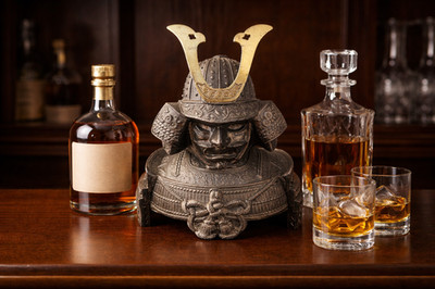 Nikka Whisky G&G Japanese Samurai Helmet Murasame Kabuto Topper Cover