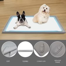 Multi Size Pet Training And Urine Barrier Pad Silicone Non Slip Dog Potty Tray