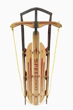 Downhill Snow Sled Rail Tobbggan Vintage Paris Mfg Speedway Model 848 53" Downhi