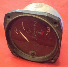Salvaged WW2 HICKOK Warbird Aircraft Cylinder Temperature Gauge PN 5814