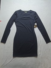 Planet Gold Women's Size M Black Long Sleeve Cutout Sheath Dress NWT