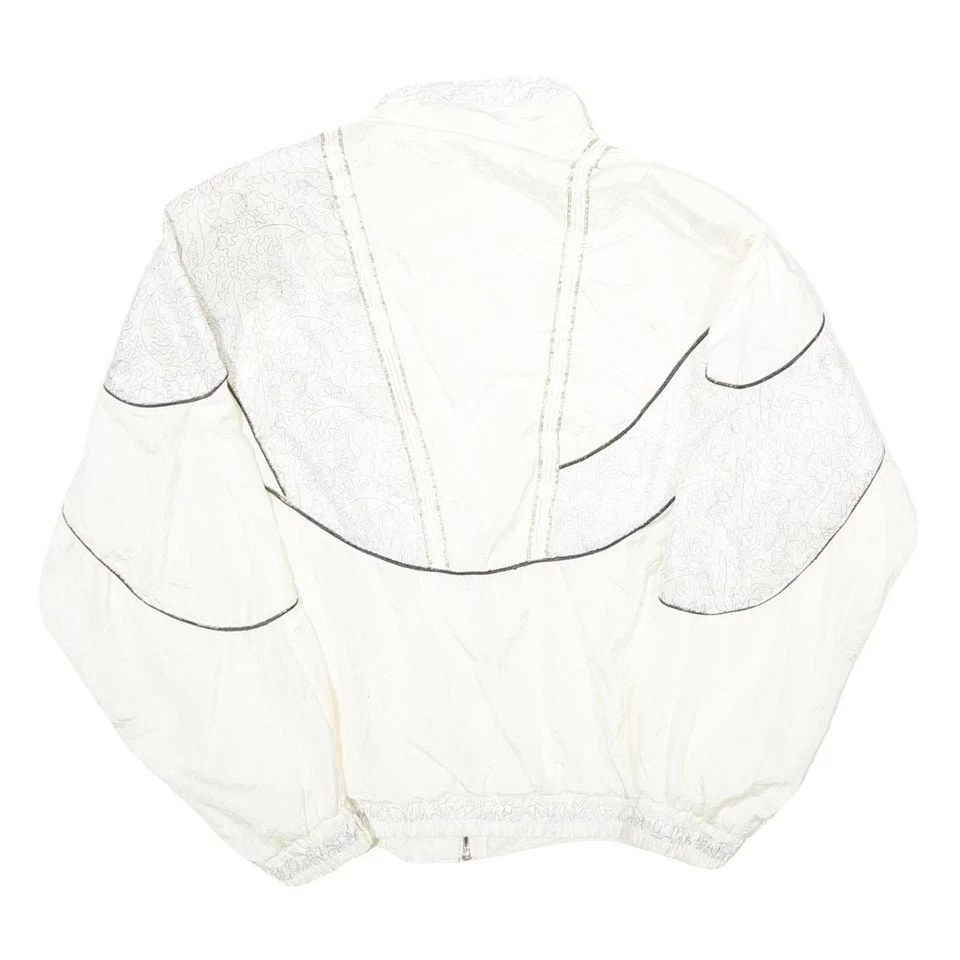 ACTIVE STUFF Womens White Nylon Zip Jacket L Lightweight Patterned Casual - Image 3 of 4