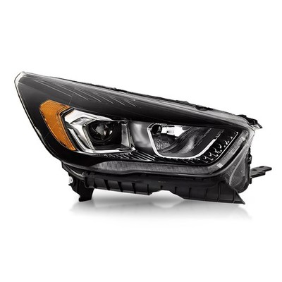 Halogen Headlight For 2017-2019 Ford Escape Black w/LED DRL w/Bulb Right Side